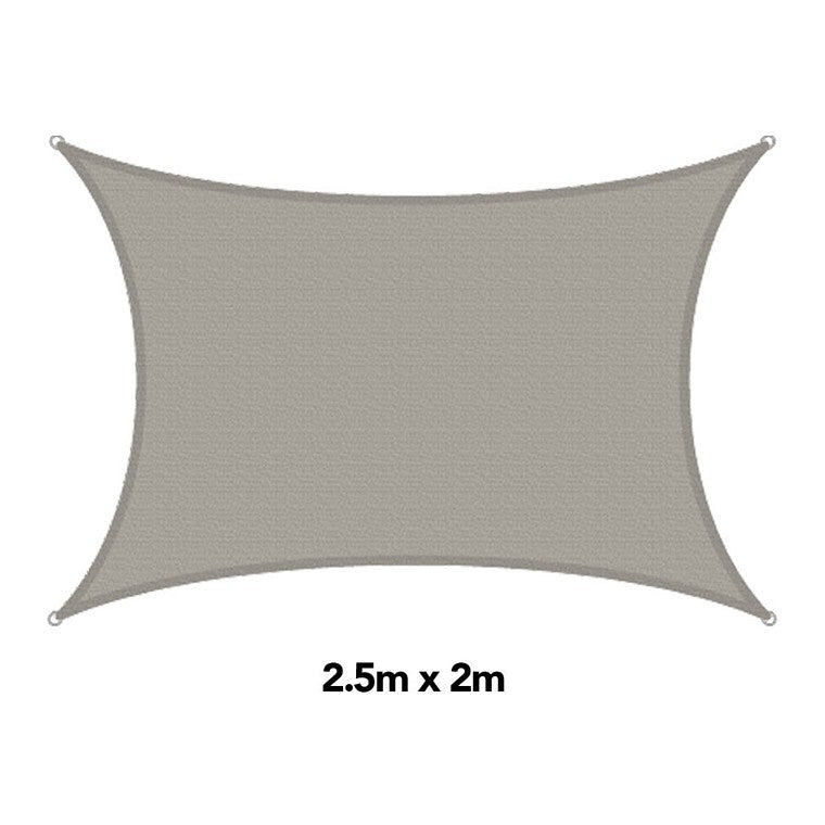 H&G Shade Sail Rectangle Sandstone, 2.5x2m