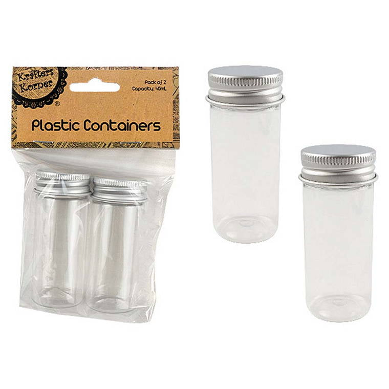 Plastic Containers, 2pk, 40ml