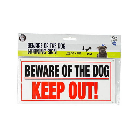 Beware Of The Dog Warning Sign, 26x12cm