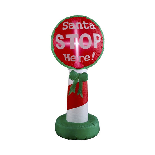 Inflatable Santa Stop Here, 1.2m