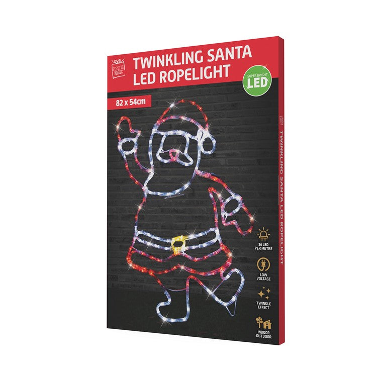 Twinkling Santa LED Ropelight