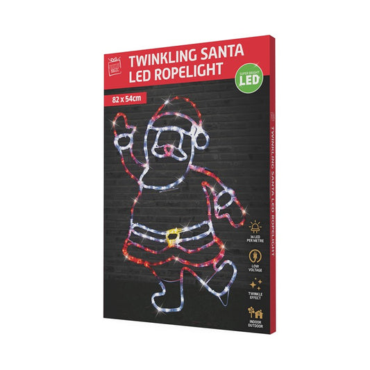 Twinkling Santa LED Ropelight