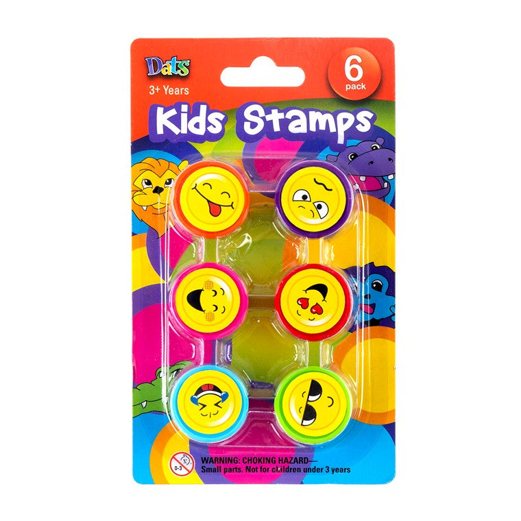 Kids Stamps, Smiley Face, 6pk