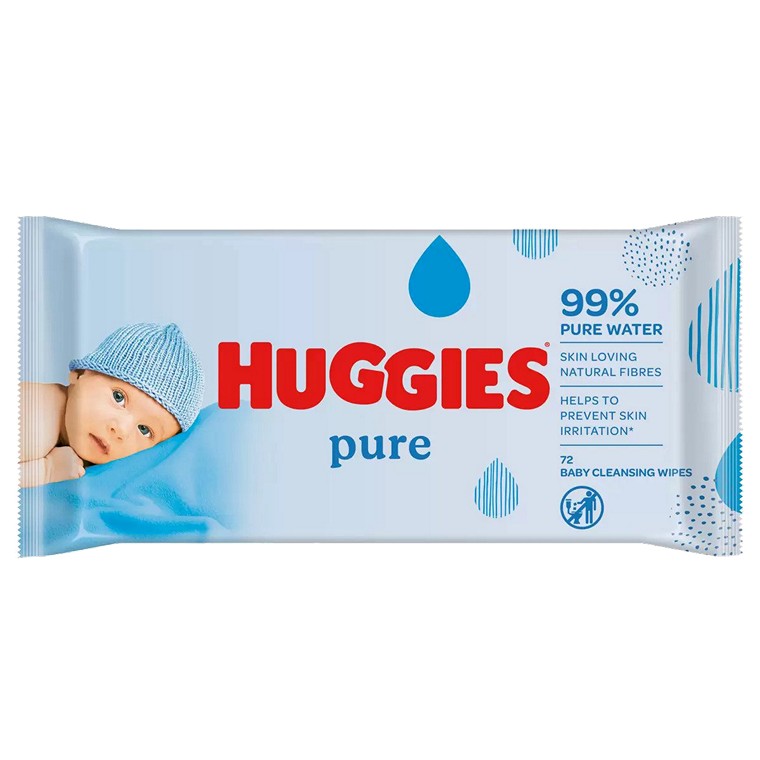 Huggies Pure Baby Wipes, 72pk