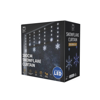 LED Snowflake Curtain, Asstd