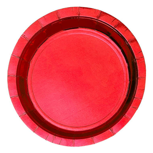 Red Chrome Side Plate, 17cm, 8pk