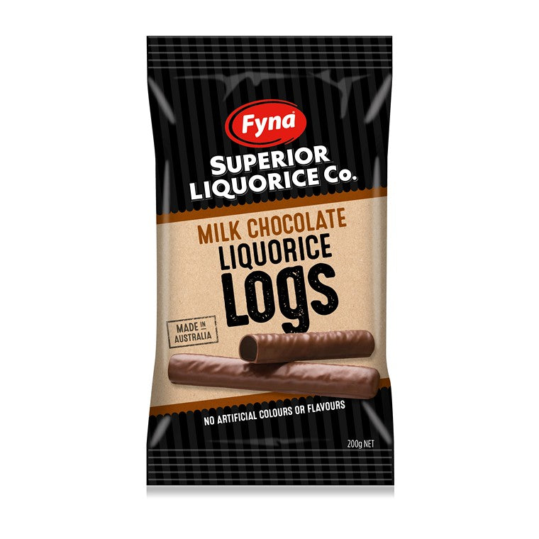 Fyna Licorice Chocolate Log, 230gm