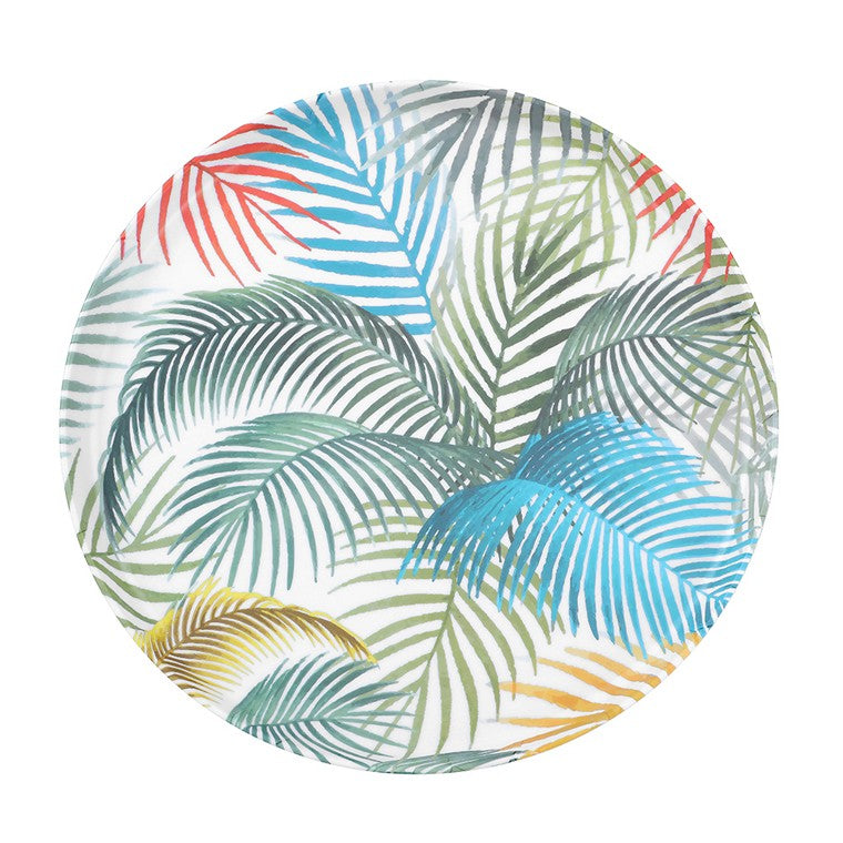 L&L Summer Dine Melamine Round Platter, 35cm