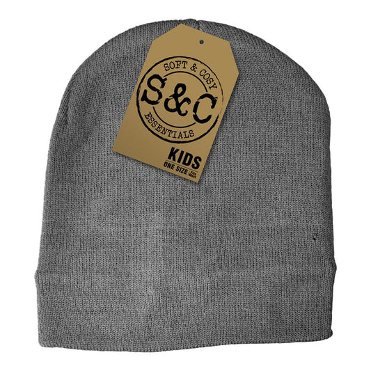 Mens Basic Beanie Grey