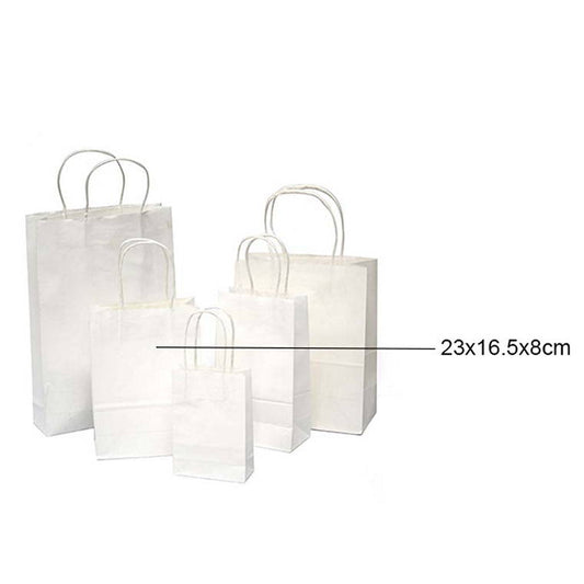 White Craft Paper Bags, 3pk