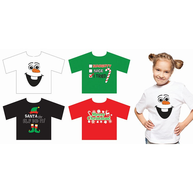 Christmas T-Shirt Kids 4 Assorted Designs