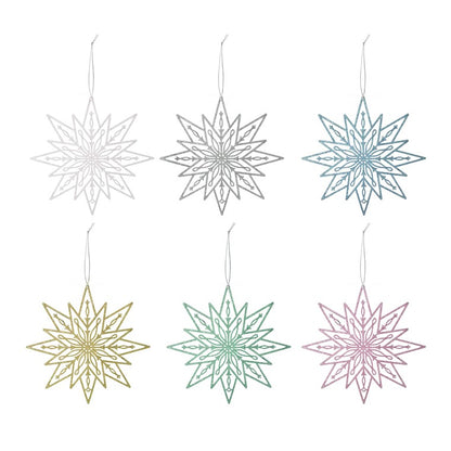 Hanging Glitter Sparkler or Snowflake, 20cm, Asstd