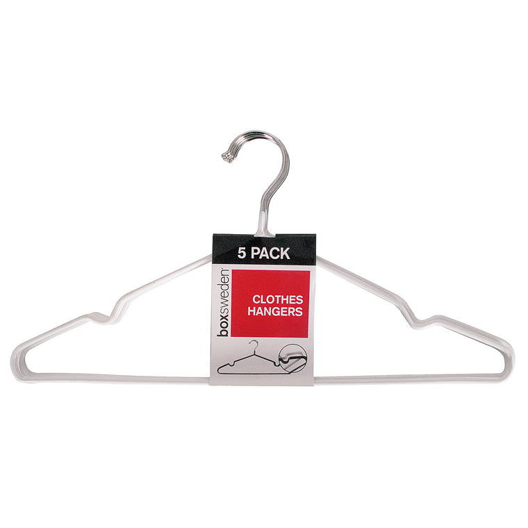 Clothes Hanger, Metal, Non Slip, 5pk, 2 Asstd