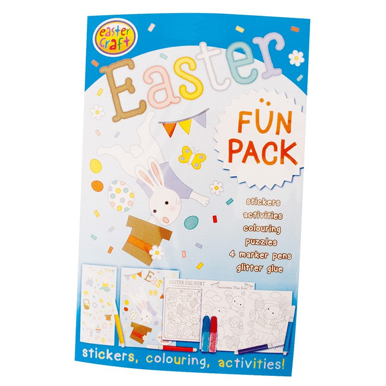 Fun Activity Pack w/ Stickers, Activity Book, Gems & Marker Pens