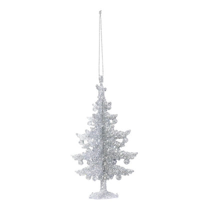 Hanging Acrylic Tree Glitter, 14cm, Asstd