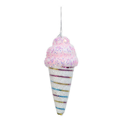 Hanging Icecream Rainbow Cone, 15cm, Asstd