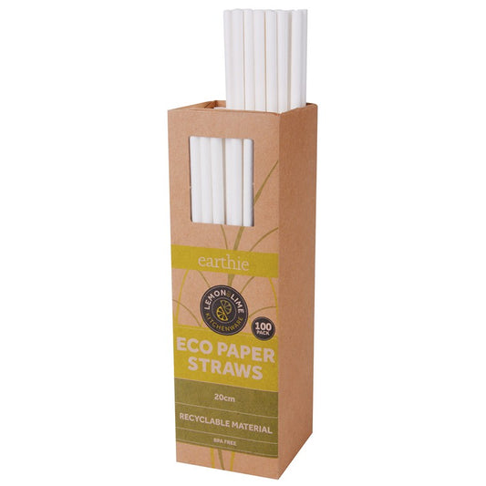 L&L Eco Paper Straws 20cm 100pk