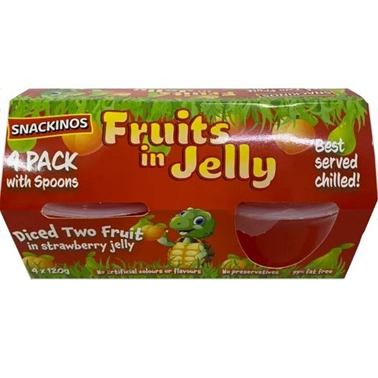 Snackinos Two Fruit In Strawberry Jelly