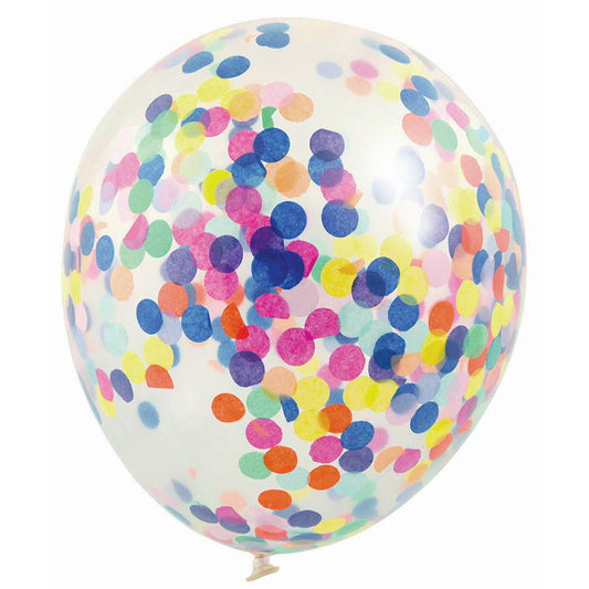 Balloon 30cm, Confetti Multi, 3pk