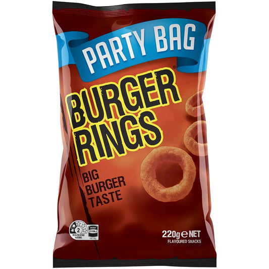 Burger Rings, Party Bag, 220g