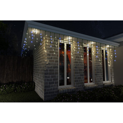 Icicle Lights, Blue & White, 300 LED