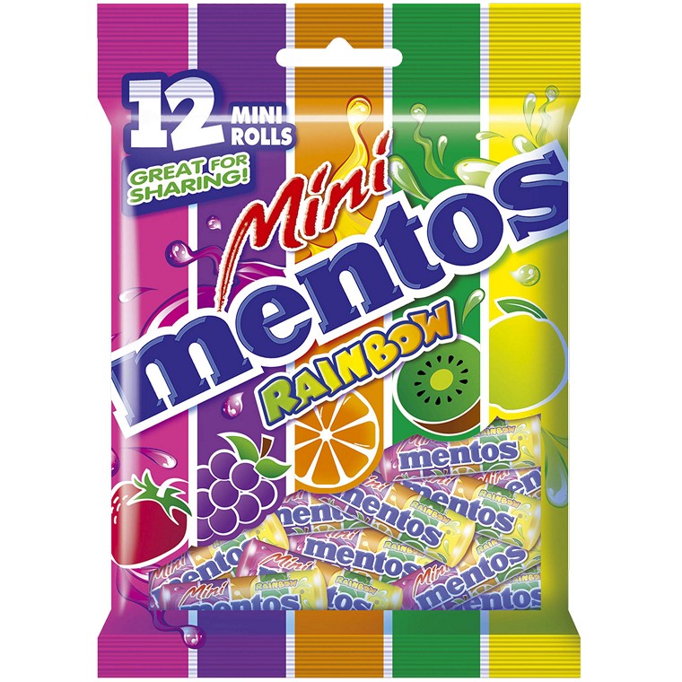 Mentos Rainbow Mini Rolls, 12pk