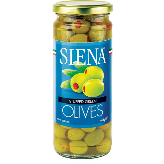 Siena Stuffed Green Olives, 440gm