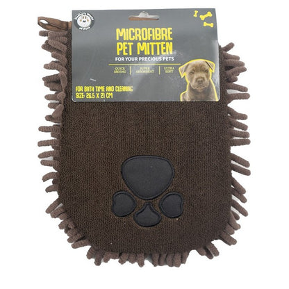 Microfibre Pet Mitten, Asstd