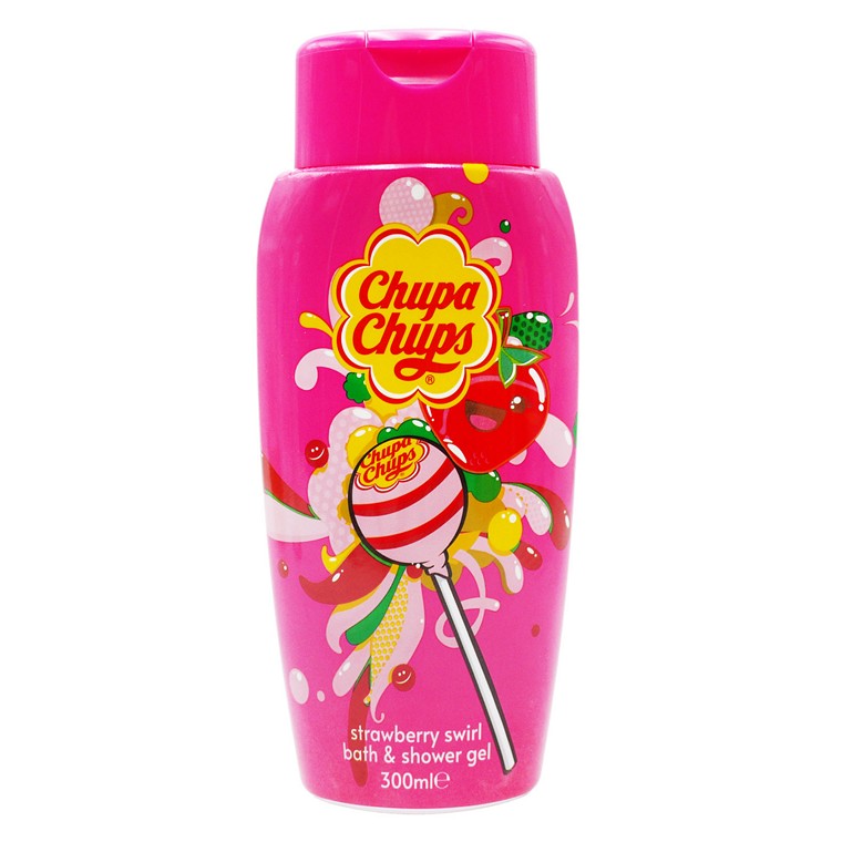 Chupa Chups, Bath & Shower Gel, Strawberry Swirl, 300ml