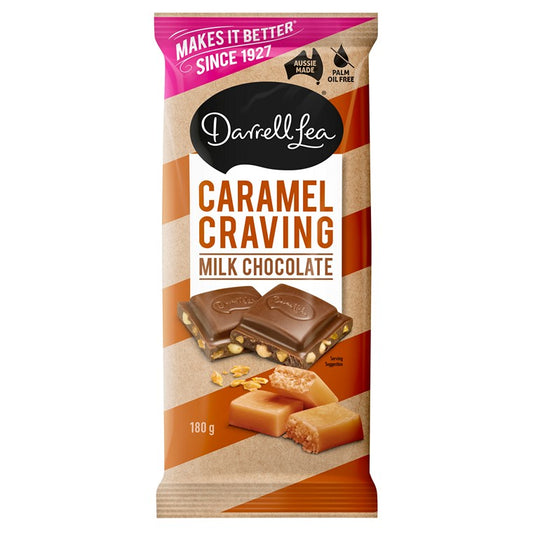 Darrell Lea Caramel Craving Milk Chocolate Block, 180gm