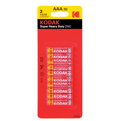 Kodak Battery, AAA, 10pk, Extra Heavy Duty