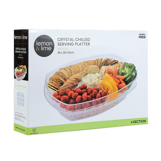 L&L Crystal Chilled Serving Platter