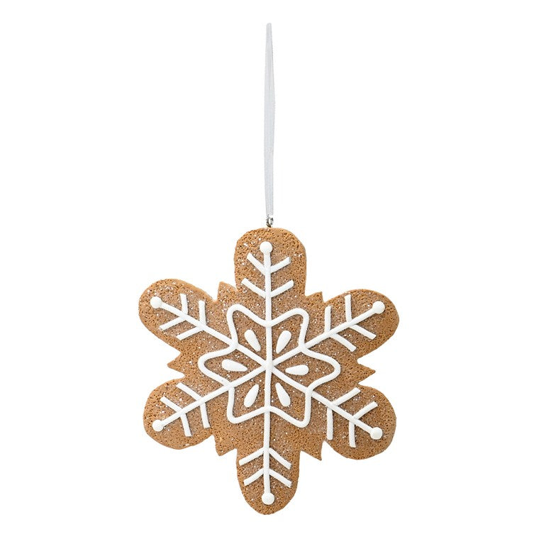 Gingerbread Snowflake, 10cm, Asstd