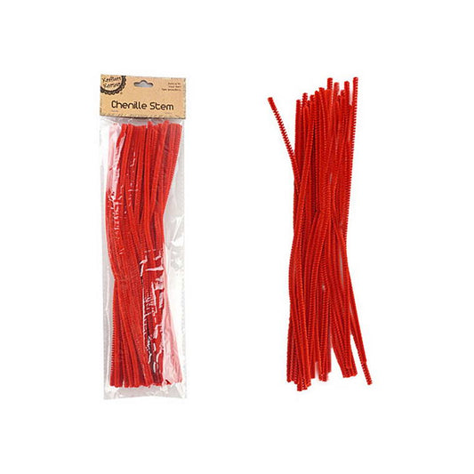 Chenille Stems, Red, 50pk