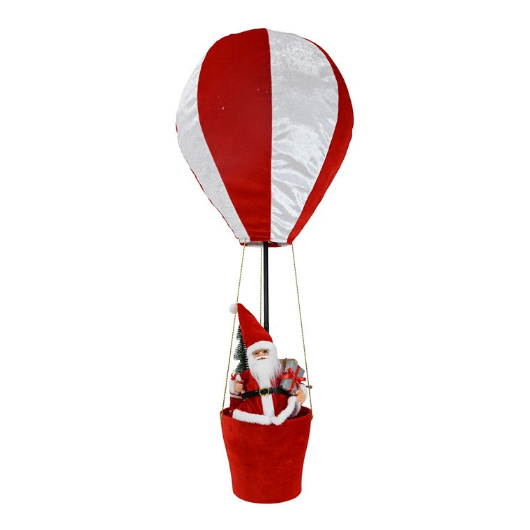 Pop Up Santa Hot Air Balloon, 90cm, Asstd