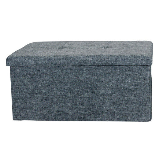 Organiser Ottoman, Shoe, Grey Linen