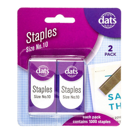 Staples, Size No.10, 2pk