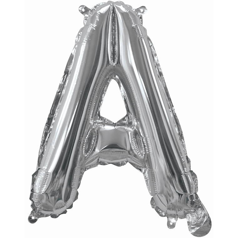 Silver Foil Balloon, 35cm, Letter A