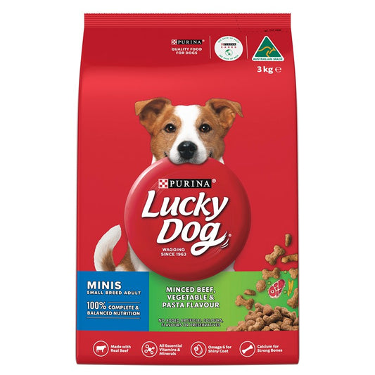 Lucky Dog, Minis, Minced Beef, Vegetable & Pasta, 3kg