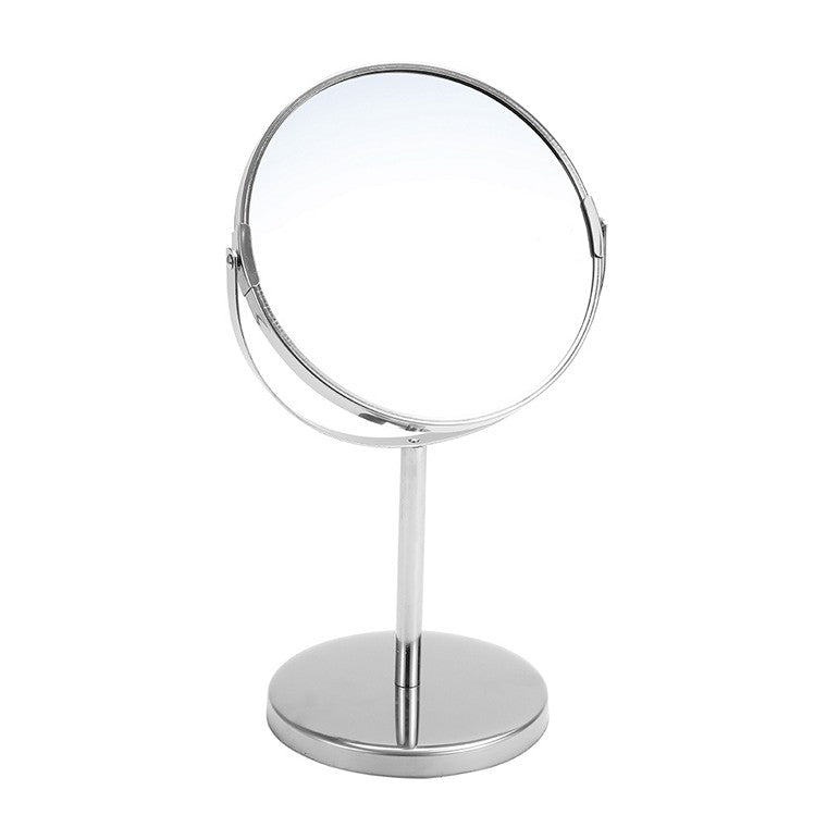 Bano Double Sided Standing Mirror, Chrome