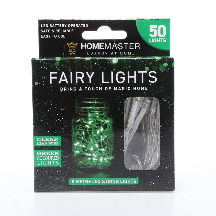 Fairy Lights, Green, 5m