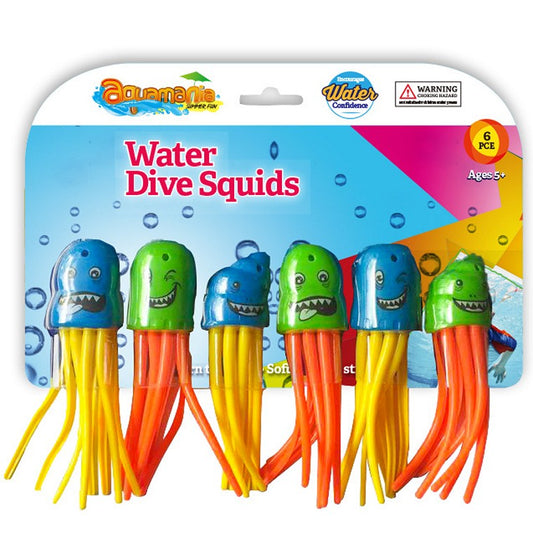 Water Dive Squids, 6pc