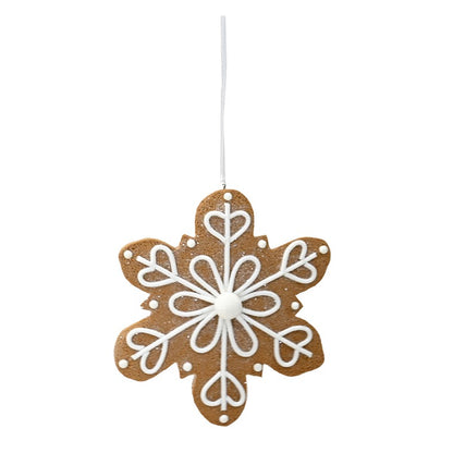 Gingerbread Snowflake, 10cm, Asstd