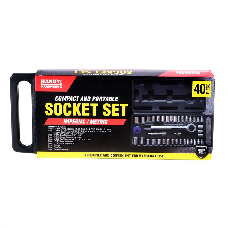 Socket Set w/ Case, 40pc