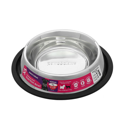 Anti-Skid Stainless Steel Pet Bowl, 400ml