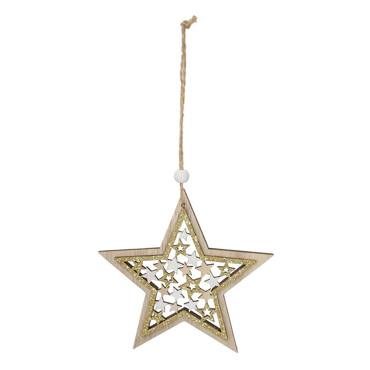 Hanging Starry Die cut Deco, 12cm, Asstd