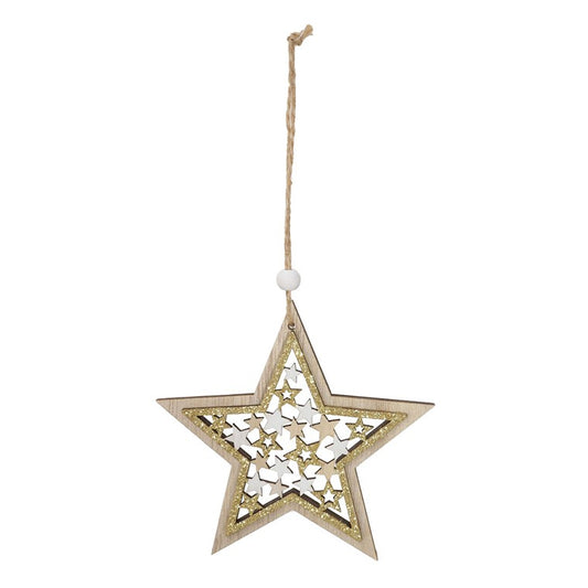 Hanging Starry Die cut Deco, 12cm, Asstd