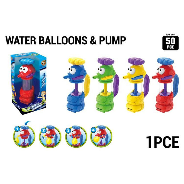 50Pce Sea Horse Water Pump W/Balloons