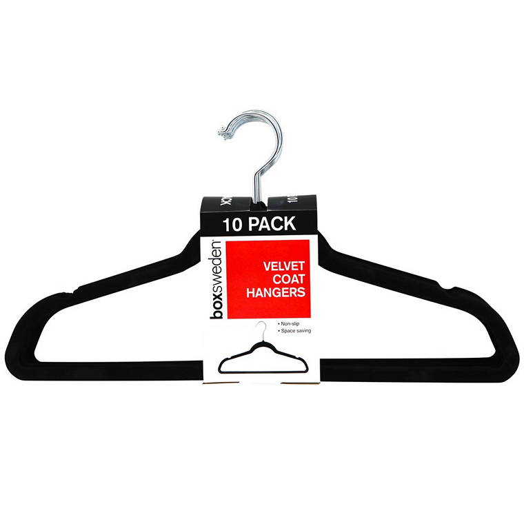 Velvet Hangers, 10pk, 44.5cm