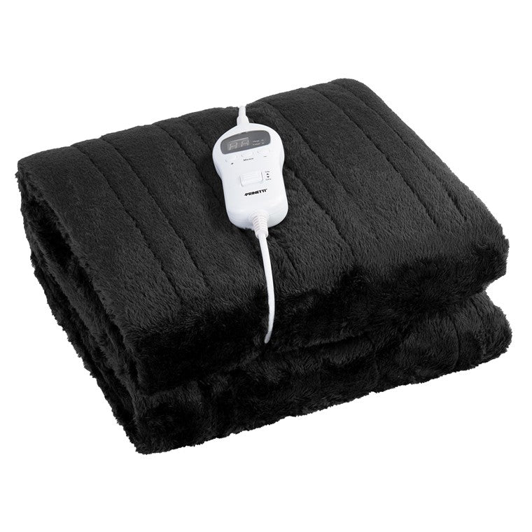 Heated Throw Rug, Black